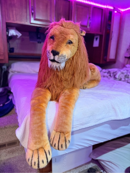 Melissa & Doug Other - Melissa & Doug Plush Lion Toy - Brown and Cream Mane human size 4ft.